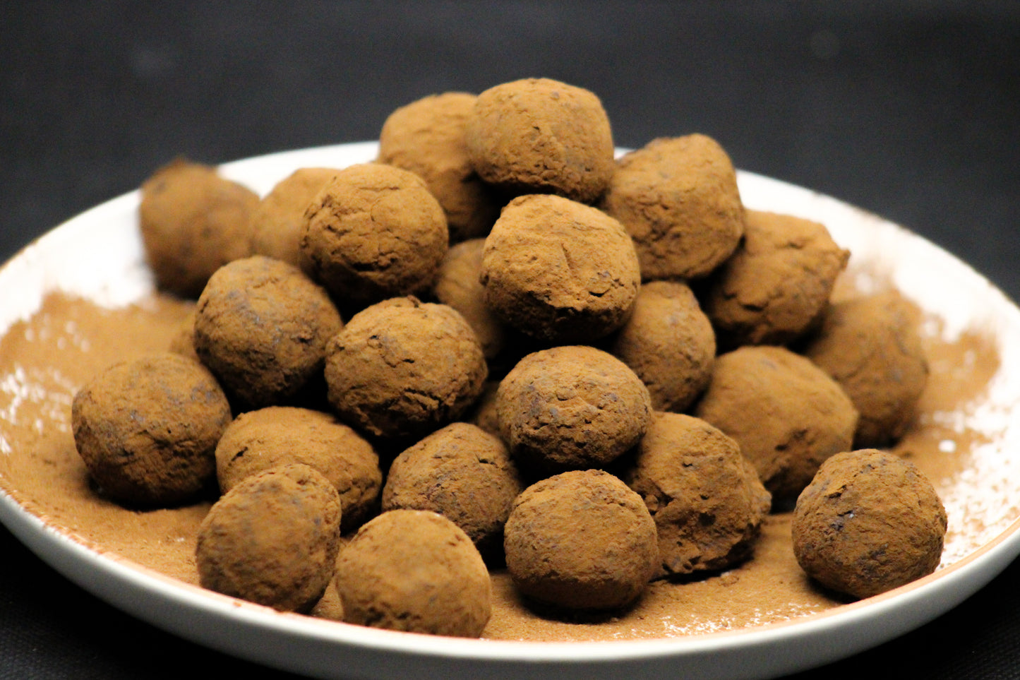 Truffes au chocolat noir